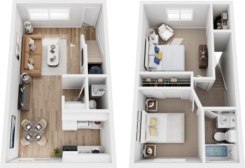 2 bedroom floor plan